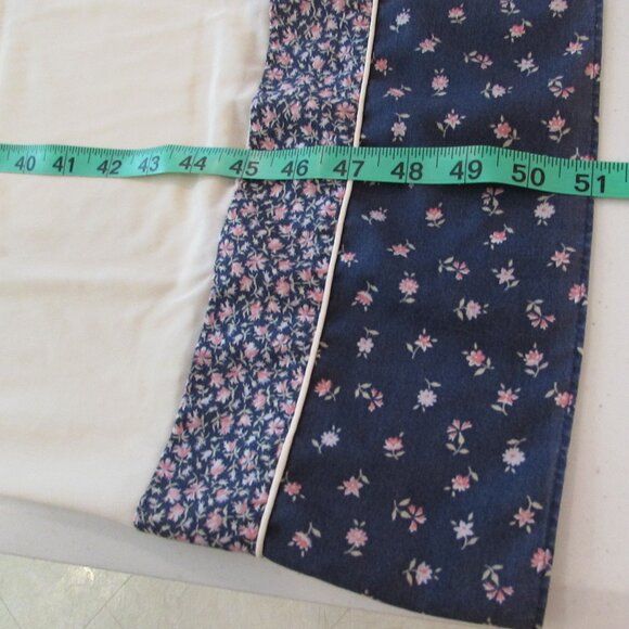 Vintage Sears JR Bazaar White Sheer Nylon/Blue Floral Trim Maxi Nightgown - Picture 15 of 15